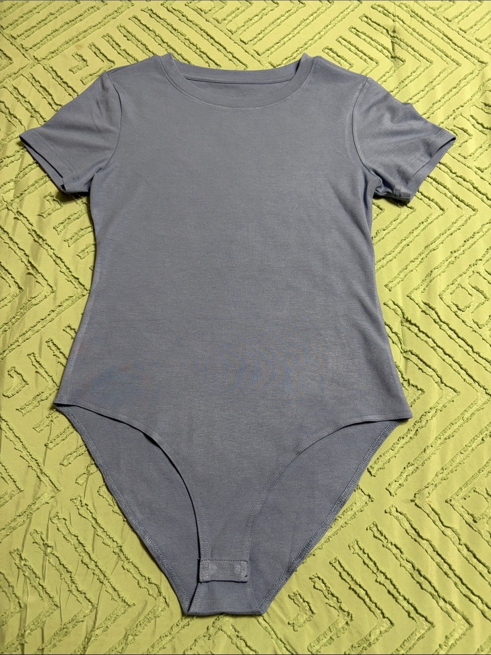 Women’s Short Sleeve One-Piece Bodysuit in Light Blue
